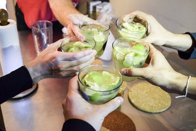 4h Cooking Class in Florianopolis: 8 Recipes & Bottomless Drinks - Sitting down to eat what you prepared