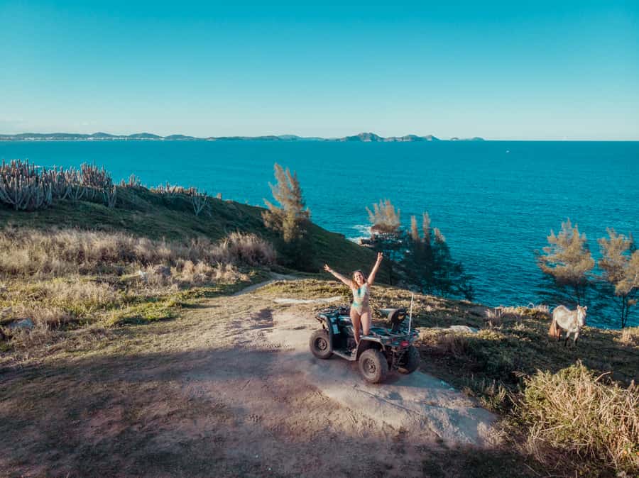 Arraial do Cabo: ATV Quad Bike Tour - Rua Rebeche and the first look at the coast