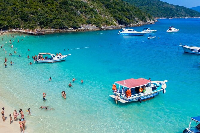 Boat Tour in Arraial do Cabo from Buzios with Lunch - Forno Beach, turquoise water and a short swim
