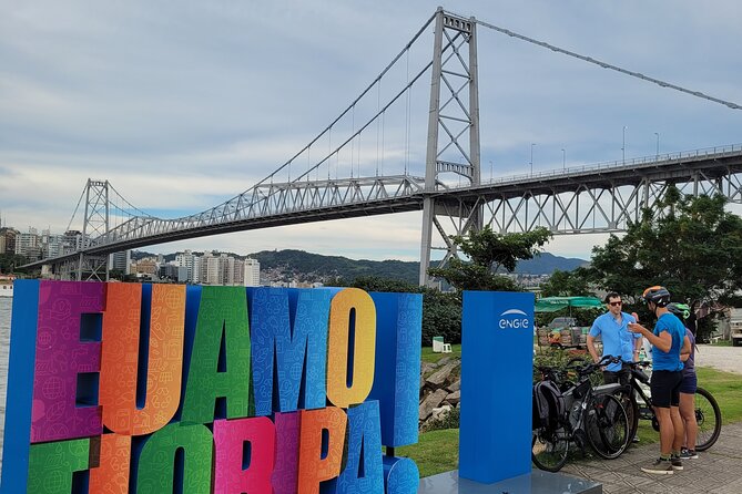 Florianopolis Bike Tour: Photography, History & Street Food - Pedro Ivo Campos Bridge and Its Urban Art