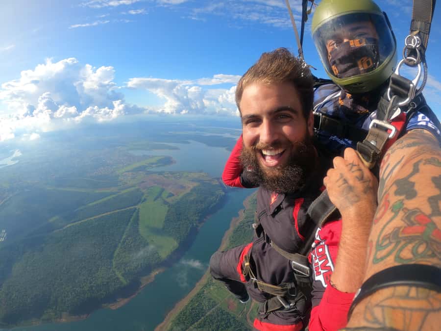 Foz do Iguacu: Skydiving Experience with Photos and Videos - The tandem jump and the rush of freefall