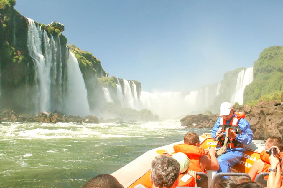 From Puerto Iguazu: Brazilian Falls with Boat Adventure - Guide quality and language support