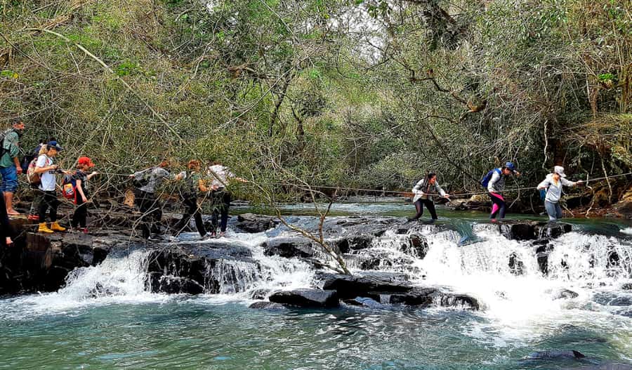 From Puerto Iguazu: Secret Falls Adventure - Pickup from Puerto Iguazu and the Brazil crossing