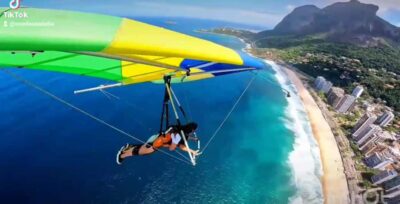 Hang gliding flight in Rio de Janeiro