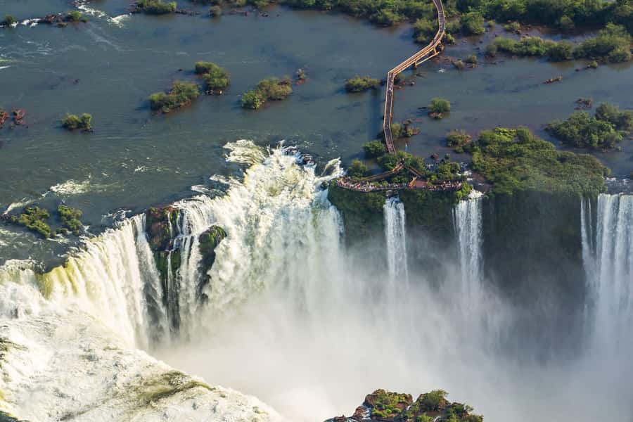 Iguassu Falls: Guided Tour & Macuco Safari on Pontoon Boats - Walking toward Devil’s Throat