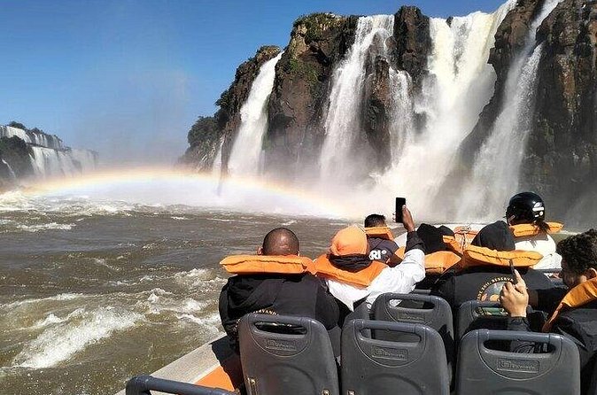 Iguazu Falls Full Day Brazil and Argentina with BOAT ADVENTURE - Macuco Safari: thrilling water, slow land operation