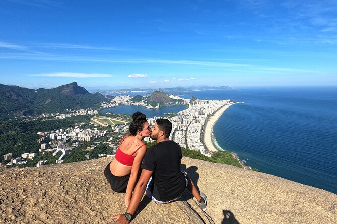 Morro Two Brothers Trail, during the day and sunset in Vidigal - The motor-taxi ride adds local flavor