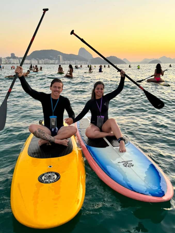 Rio de Janeiro: Copacabana Sunrise Stand Up Paddleboard Tour - Photos and videos included, with one practical question