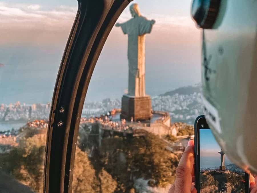 Rio De Janeiro Helicopter Flight Tour - Christ the Redeemer from a new angle