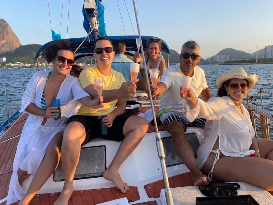 Rio de Janeiro: Sunset Sailboat Tour with Open Bar - Swimming from the boat in the bay