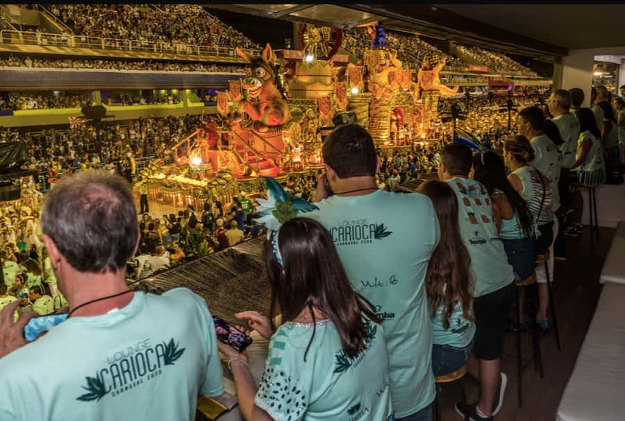 Rio: Premium Carnival Seating with Food, Drinks, & Transfers - Entering the VIP box near the parade route