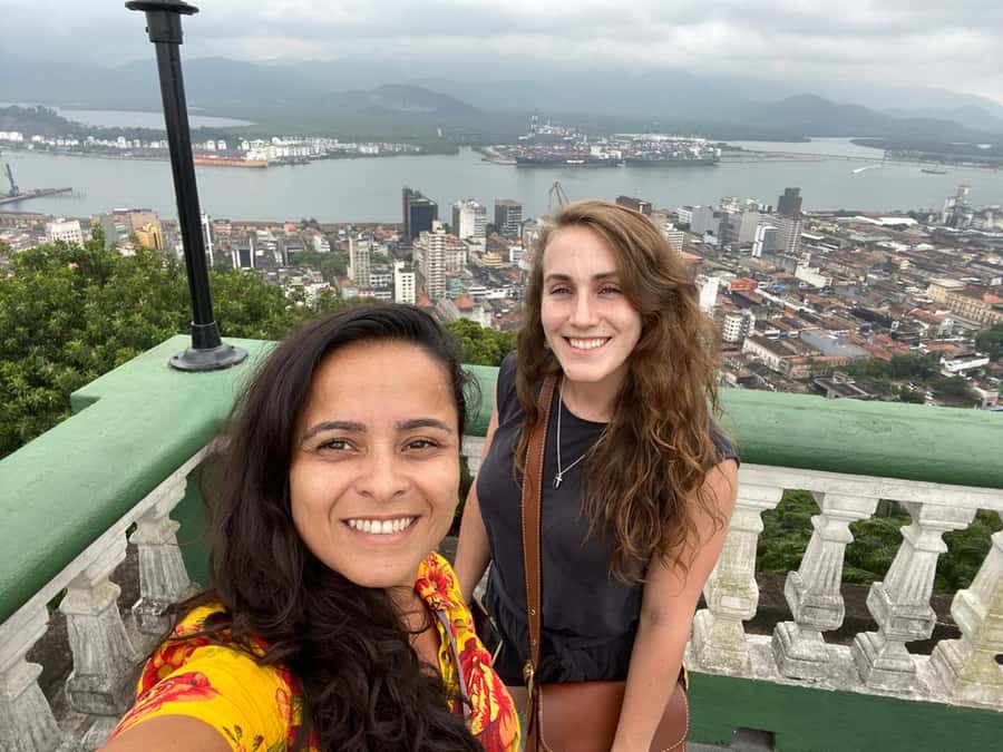 Santos: 7-hour Complete Shared City Tour - Main City Sights - Porchat Island begins with sea views
