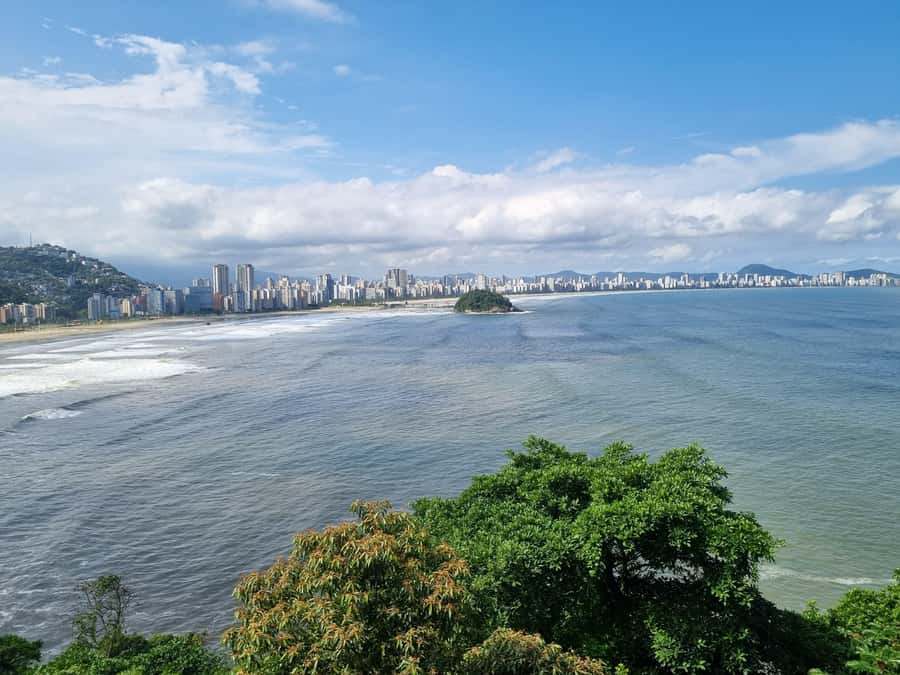 Santos & Guaruja: 8 hour Beach Tour Starting in Sao Paulo - Monte Serrat and the port from above